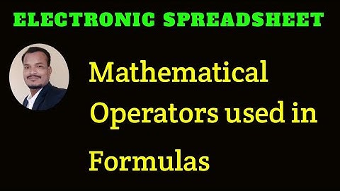 Mathematical Operators in spread sheet || Mathematical operators in open office calc ||By Ravi sspet