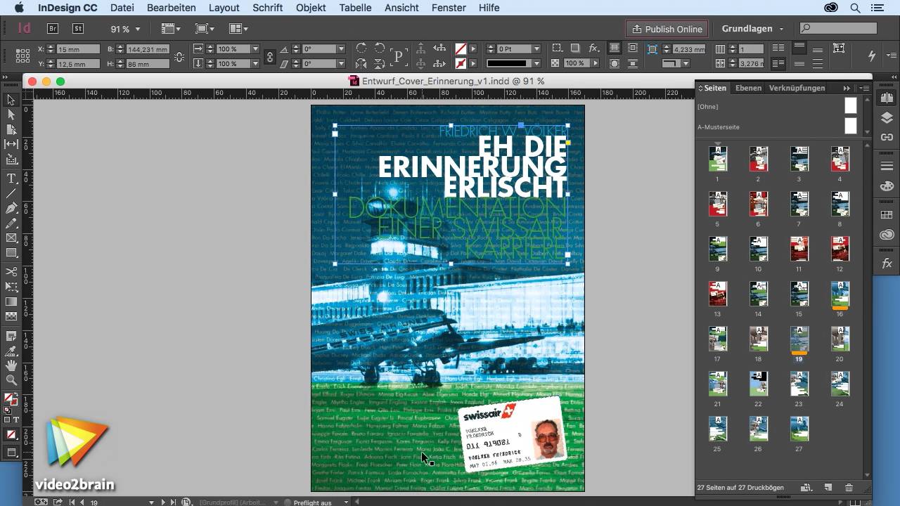 Ein Buchcover Gestalten Tutorial Layout Und Komposition Video2brain Com Youtube