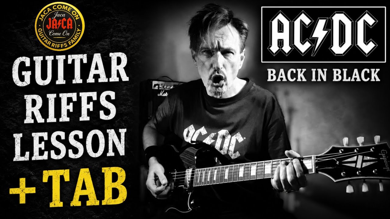 AC/DC - Back In Black – Guitar Riff Lesson + TAB - YouTube