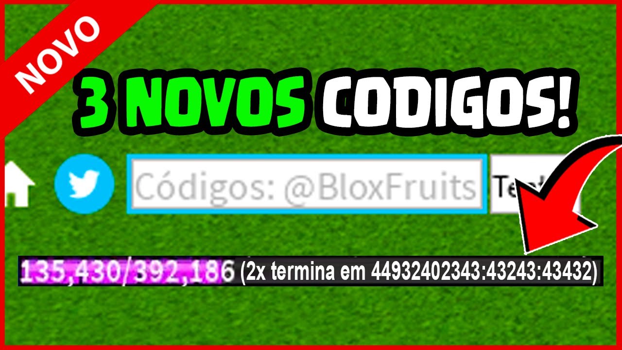 3 NOVOS Códigos de 2x XP no Blox Fruits! code blox fruit 