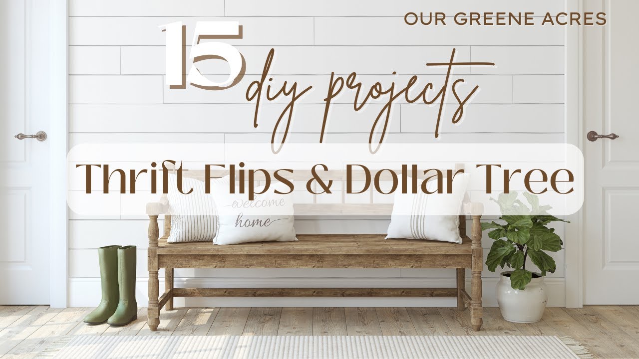 15 SHABBY FARMHOUSE DIY PROJECTS! DOLLAR TREE & THRIFT FLIPS YouTube
