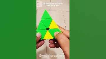 how to solve pyraminx cube  with out formula #puzzle #cubing #rubik