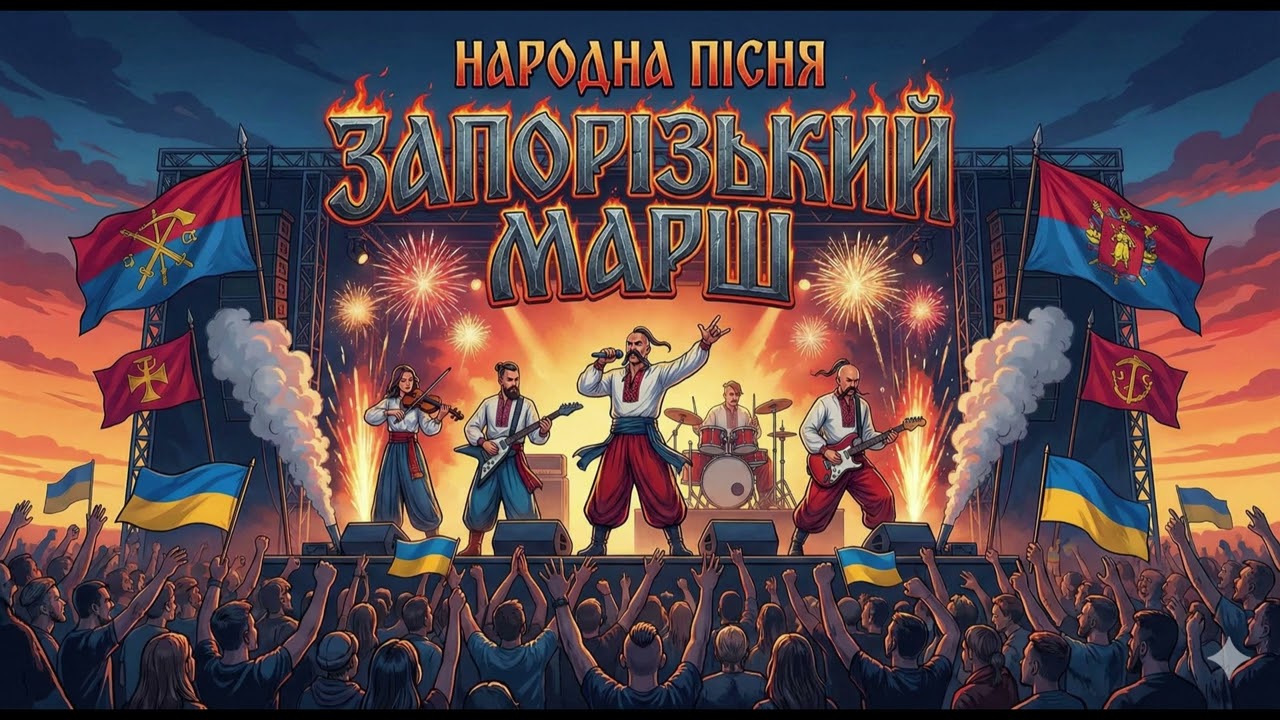 Народна пісня — Запорізький марш (Ukrainian Folk Rock / Metal)