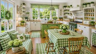 🌿 Why Green Gingham is the Secret to a Refreshing Cottage Kitchen Makeover 🌿