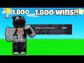 Getting 1800 wins in roblox bedwars