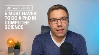 5 MUST HAVES FOR DOING A PhD IN COMPUTER SCIENCE