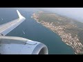 Lufthansa E195 beautiful scenic takeoff from Split!