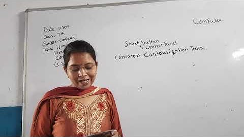 7th Computer Ch 2 Windows 7 Working with Control Panel Part 2