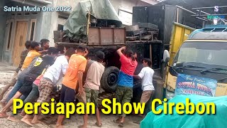 Muat Gerobak Sound Singa Depok Satria Muda One Persiapan Show Cirebon