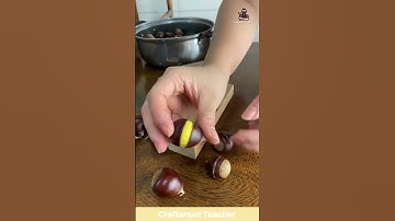The Genius Way to Peel Chestnuts #shorts #tips #tools