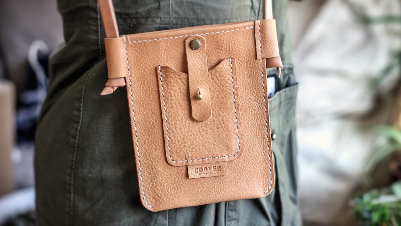 DIY Leather Bag with Rolled Edges 