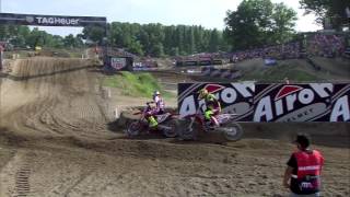 Antonio Cairoli vs Tim Gajser insane battle MXGP of LombardiaItaly Mantova 2016