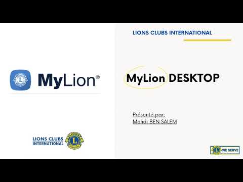 MYLION DESKTOP - FORMATION EN LIGNE SUR MYLION - LIONS CLUBS INTERNATIONAL DISTRICT 414 | TUNISIE