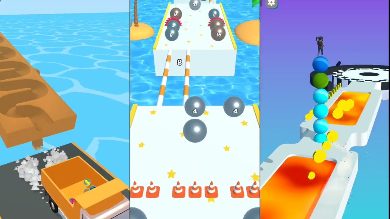 MAX Levels , Marble Run vs 2048 Runner Balls vs Stack Rider Gameplay Walktrough Android iOS