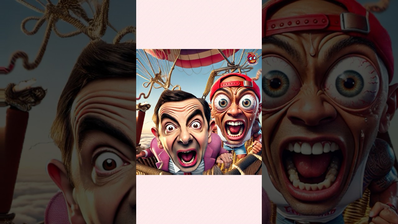 Hot air Balloon 🎈 Bean x Dwayne x Diddy #brainrot #animation #memes #funny #aiairt