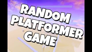 Random Platformer Game - Roblox
