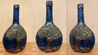 Very easy Bottle decor Idea/Creative idea to decorate glass bottle