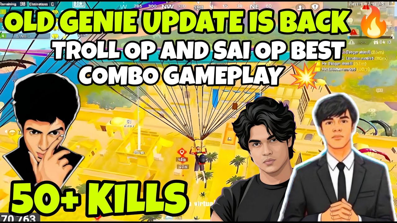 OLD GENIE UPDATE IS BACK 😍 TROLL OP AND SAI OP BEST COMBO GAMEPLAY 🔥 | TROLL OP #trollop #madan