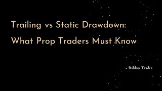 Trailing vs Static Drawdown #sbo #sbotvm #workfromhome #tradingmistakes #propfirm