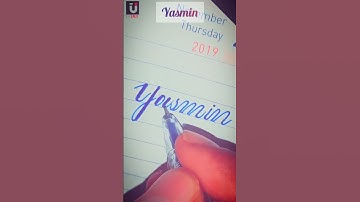 #yasmin Howto write ✍️#yasmin name 📛 in #fake #calligraphy ?PEN 🖊️ DOESN