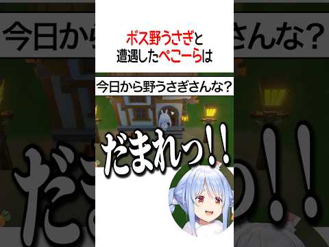 ボス野うさぎと遭遇したぺこーらは【ホロライブ切り抜き/Hololive】#shorts