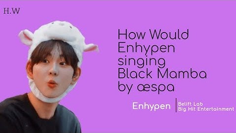 How Would Enhypen singing Black Mamba by æspa