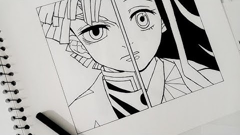 Zenitsu x Nezuko Drawing Tutorial - step by step - demon slayer
