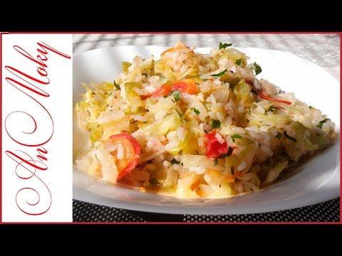 Тушеная капуста с рисом и мясом рецепт в мультиварке