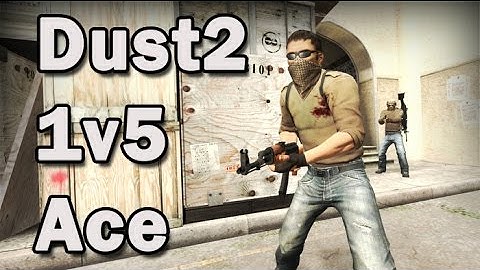 CSGO 1v5 Dust2 save round ace