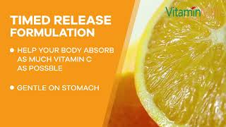 Support Immune Health with Nutri Botanics Timed Release Vitamin C Tablets - Gentle on Stomach