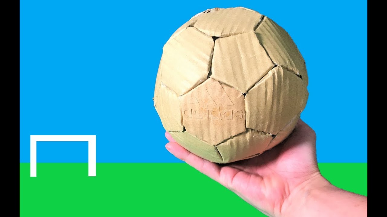 段ボール工作 サッカーボールを作ってみた How To Make Soccerball By Cardboard Youtube
