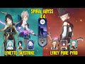 C6 Lynette Skystrike & C0 Lyney Pure Pyro | 4.4 Spiral Abyss Floor 12 Genshin Impact