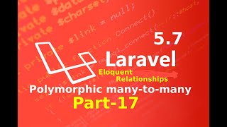 polymorphic  many to many relation part 17 ||  Eloquent relationships and ORM