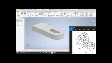 3-D Part Drawing In Inventor 2020