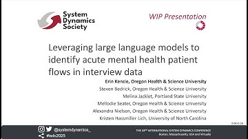 ISDC 2025 LLMs for system dynamics patient flow modeling