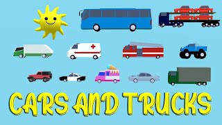 Street Vehicles | Cars And Trucks | Learning Video for Toddlers