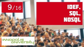 SSD 9/16: IDEF, SQL, NoSQL [software design crash course]