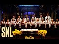 SNL gets serious: Show ditches traditional cold open for moving performance of Ukrainian national anthem. Host John Mulaney cracks jokes about rehab and having a baby with Olivia Munn... but makes no mention of the wife he ditched