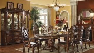 Classic Dining Table with Modern Chairs Design