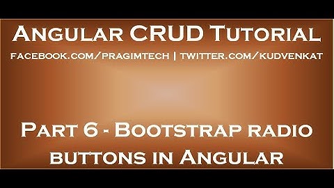 Bootstrap radio buttons in Angular