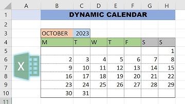 How to Create a Dynamic Calendar in Microsoft Excel - No VBA Macros