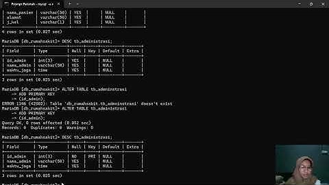 TUGAS 2 BASIS DATA MEMBUAT DATABASE RUMAHSAKIT | UNIVERSITAS TERBUKA