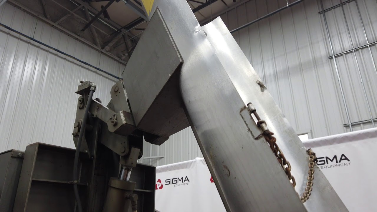 80" Tall Stainless Steel Drum and Barrel Dumper SIGMA Equipment YouTube