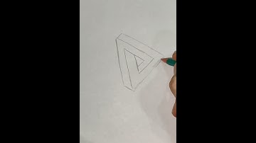 3D Draw - Optical İllusion Triangle - #youtubeshorts #shorts #drawing #3d #easy