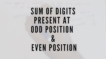 Given a number n, find sum of digits present at odd position and even position | C programming