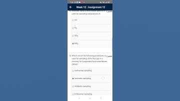 Air Pollution and control week 12 NPTEL ASSIGNMENT ANSWER.