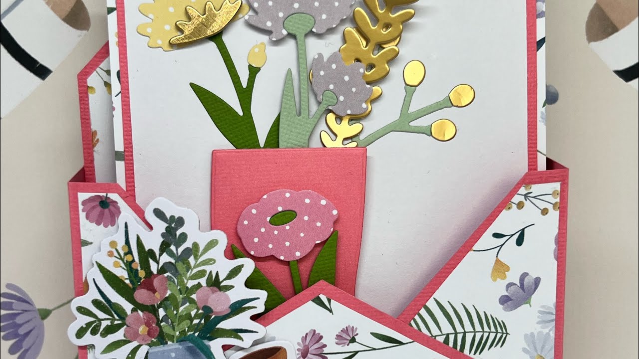TUTO ENVELOPPE 3D AVEC SA CARTE(DT Custodeco)@custodecotutos8698 #scrapbooking #sizzix #tuto #haul