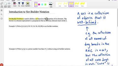 Introduction to Set-Builder Notation: Example 1 (Silent Video)
