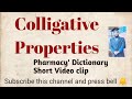 Colligative properties of Solution| Pharmacy' Dictionary #pharmacisttayyebofficial