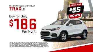 Now’s your chance to start the year in a Chevrolet Trax for just one eighty-six a month!